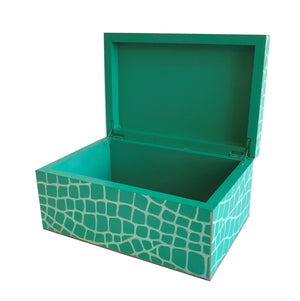 Dana Gibson Emerald Croc Box