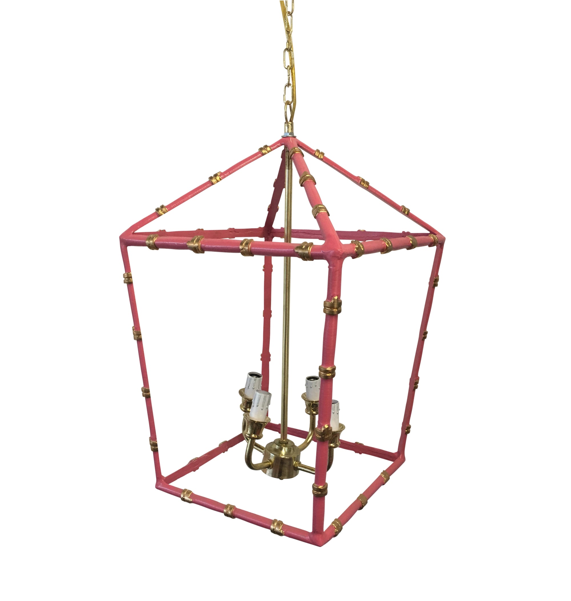 Dana Gibson Bamboo Lantern in Pink, Large