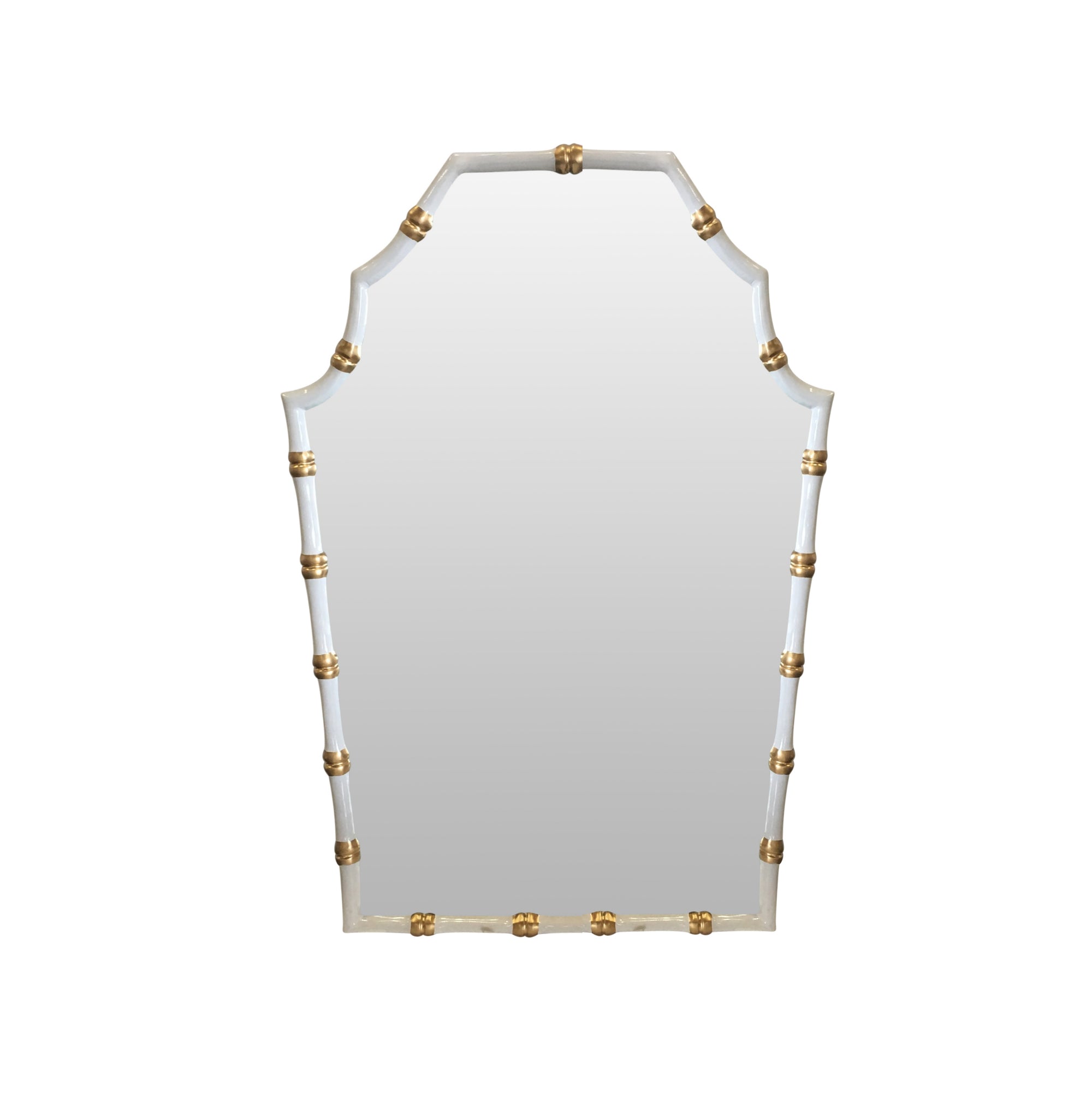 Dana Gibson Bamboo Mirror in White