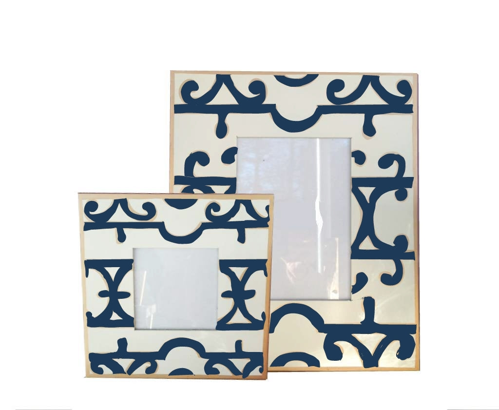 Navy  Klimt Picture Frame, Large, Seconds Quality
