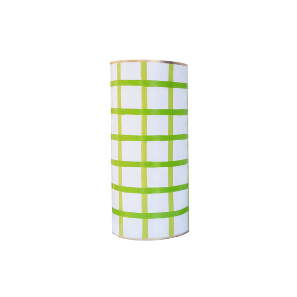Dana Gibson Tall Vase in Green Window Pane