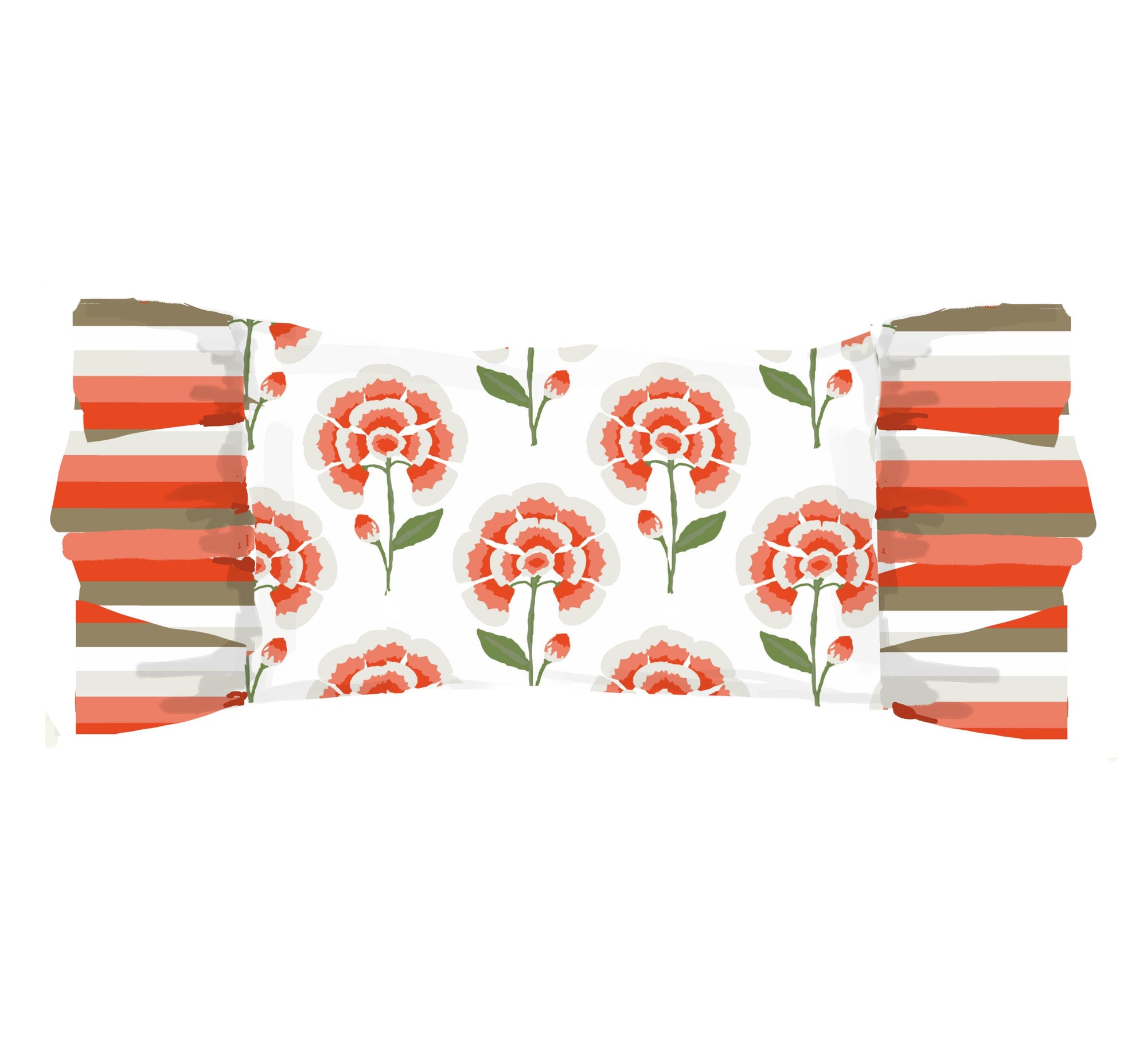 Dana Gibson Jumbo Camilla Lumbar in Coral