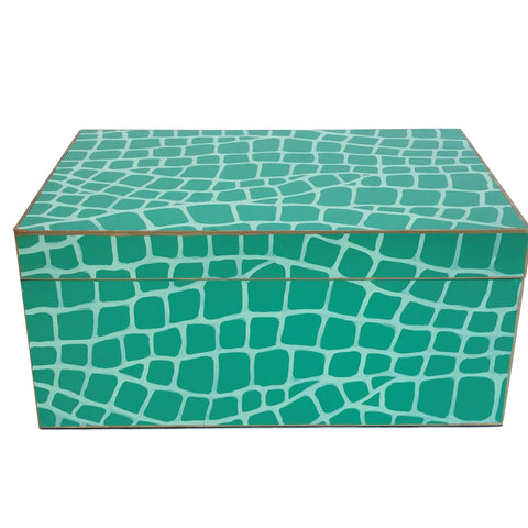 Dana Gibson Emerald Croc Box