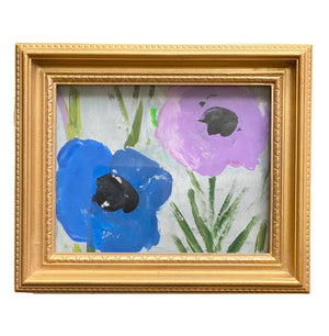 Dana Gibson Posh Flowers in Blue  and Purple