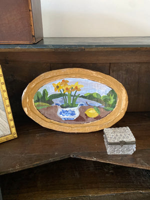 Dana Gibson Oval Jonquil Landscape