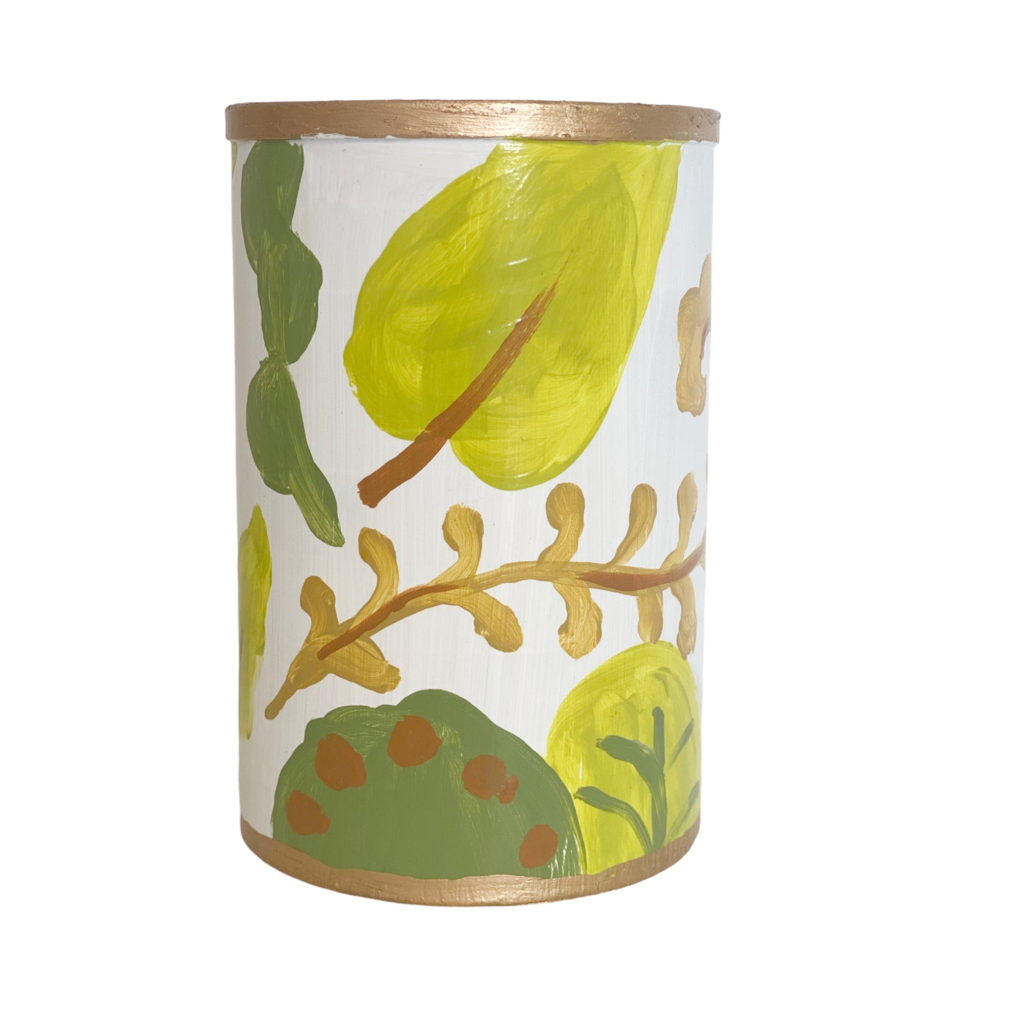 Dana Gibson Fern Pen Cup  in Green, Blue, Pink and Yellow