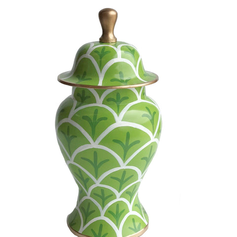 Dana Gibson Green Bedford Ginger Jar, Small, 2nds Quality