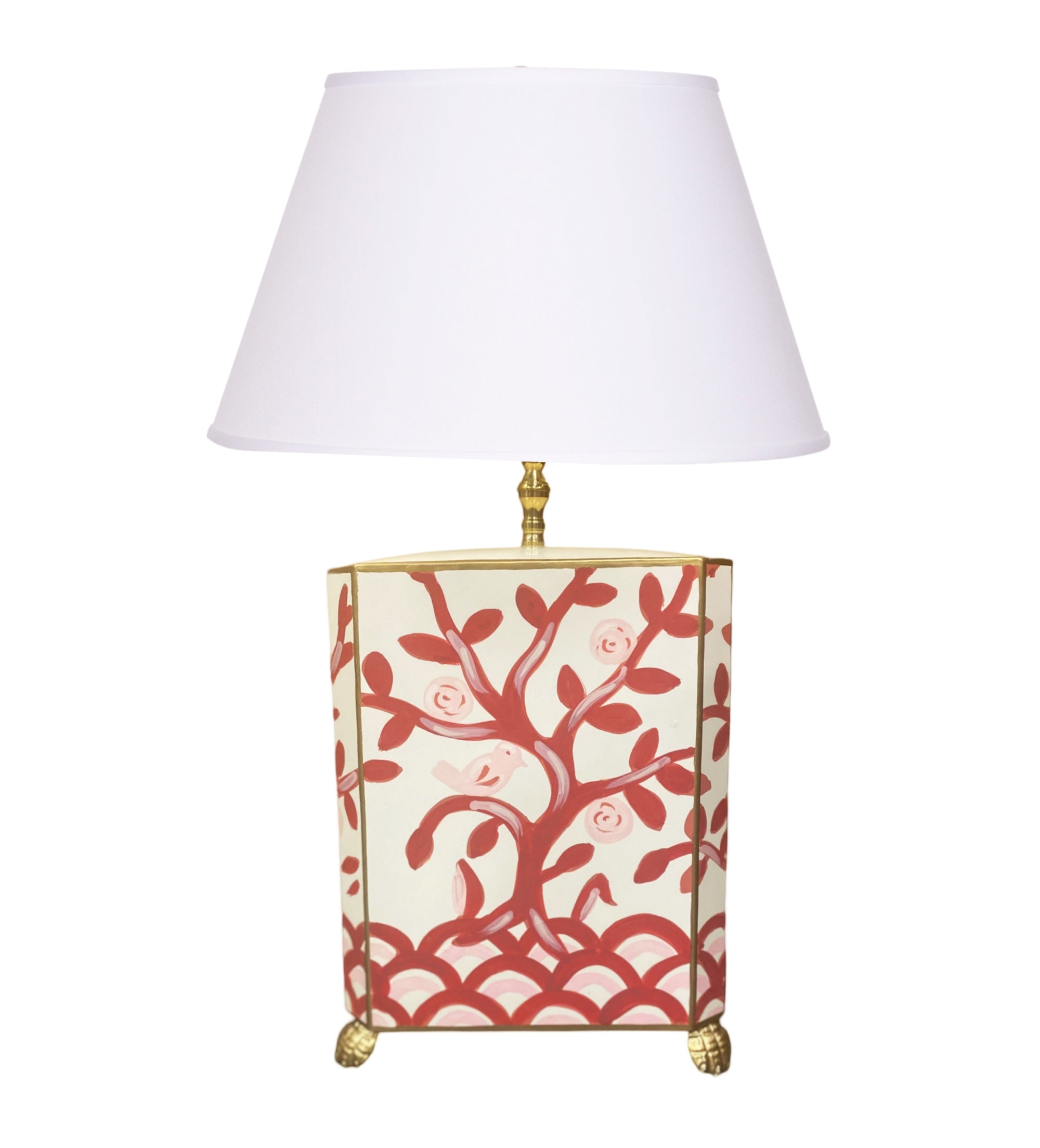 Dana Gibson Cliveden Lamp in Pink, Wide