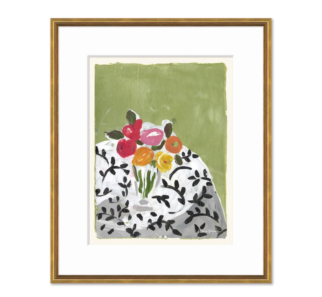 Dana Gibson Black and White Tablecloth