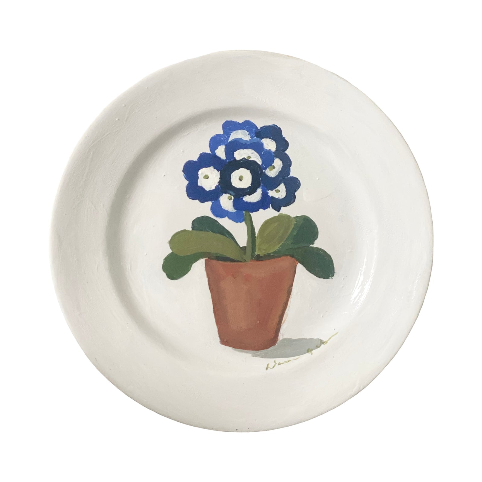Dana Gibson Blue Primula Plate