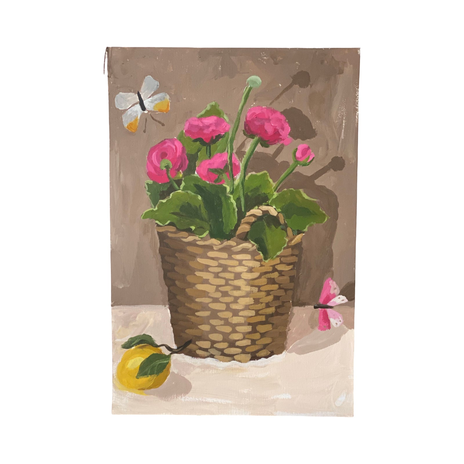 Dana Gibson Basket of Flowers and a Lemon, Unframed