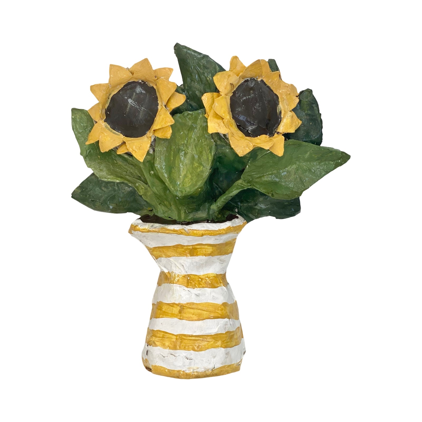 Dana Gibson Striped Sunflower Vase