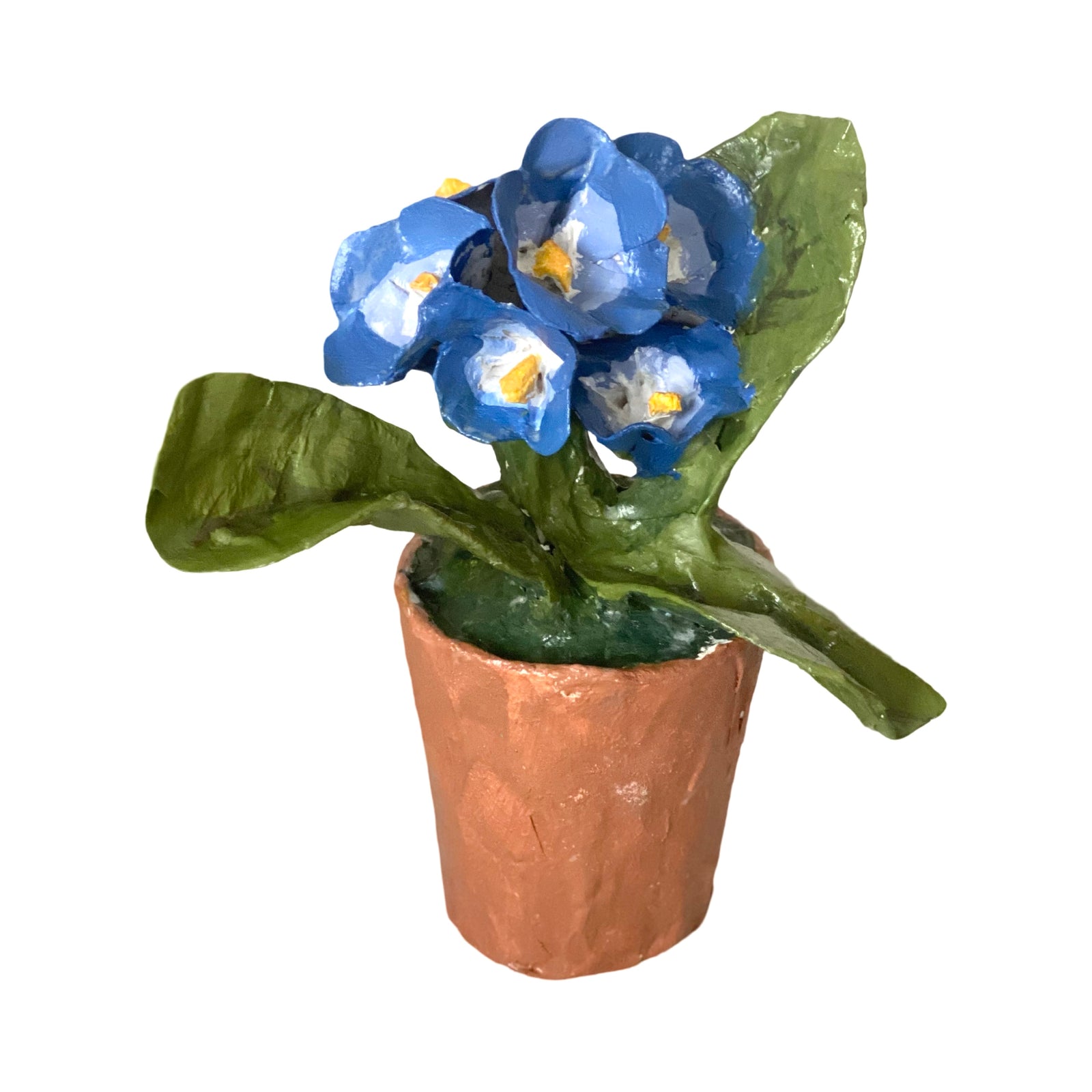 Dana Gibson Potted Primula in Blue