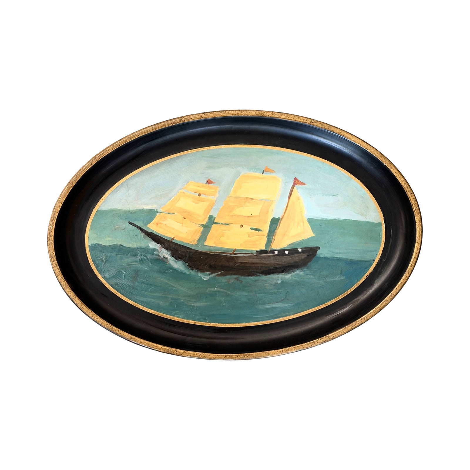 Dana Gibson Sail Tole Tray