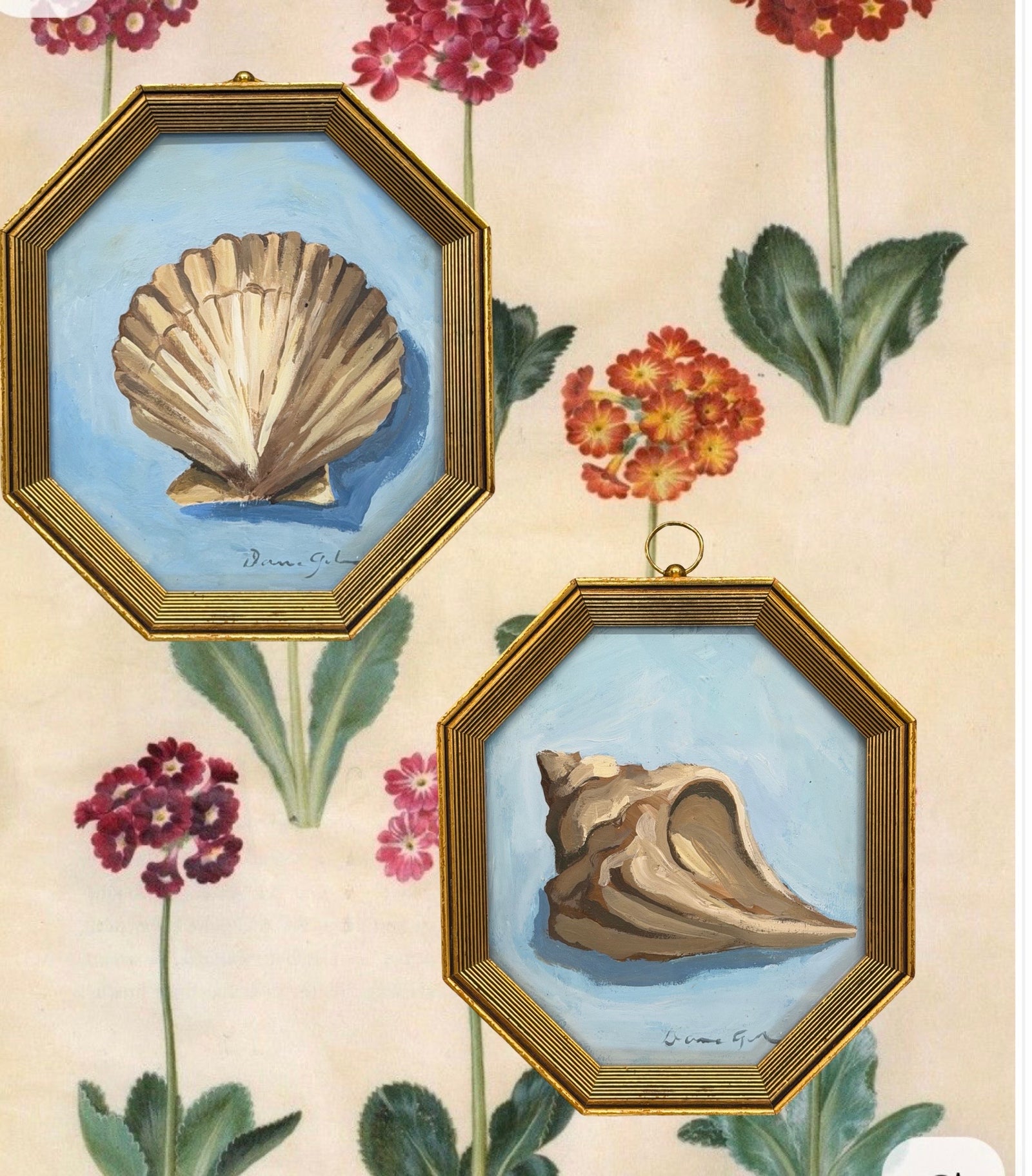 Dana Gibson Winter Haven Shells, a Pair