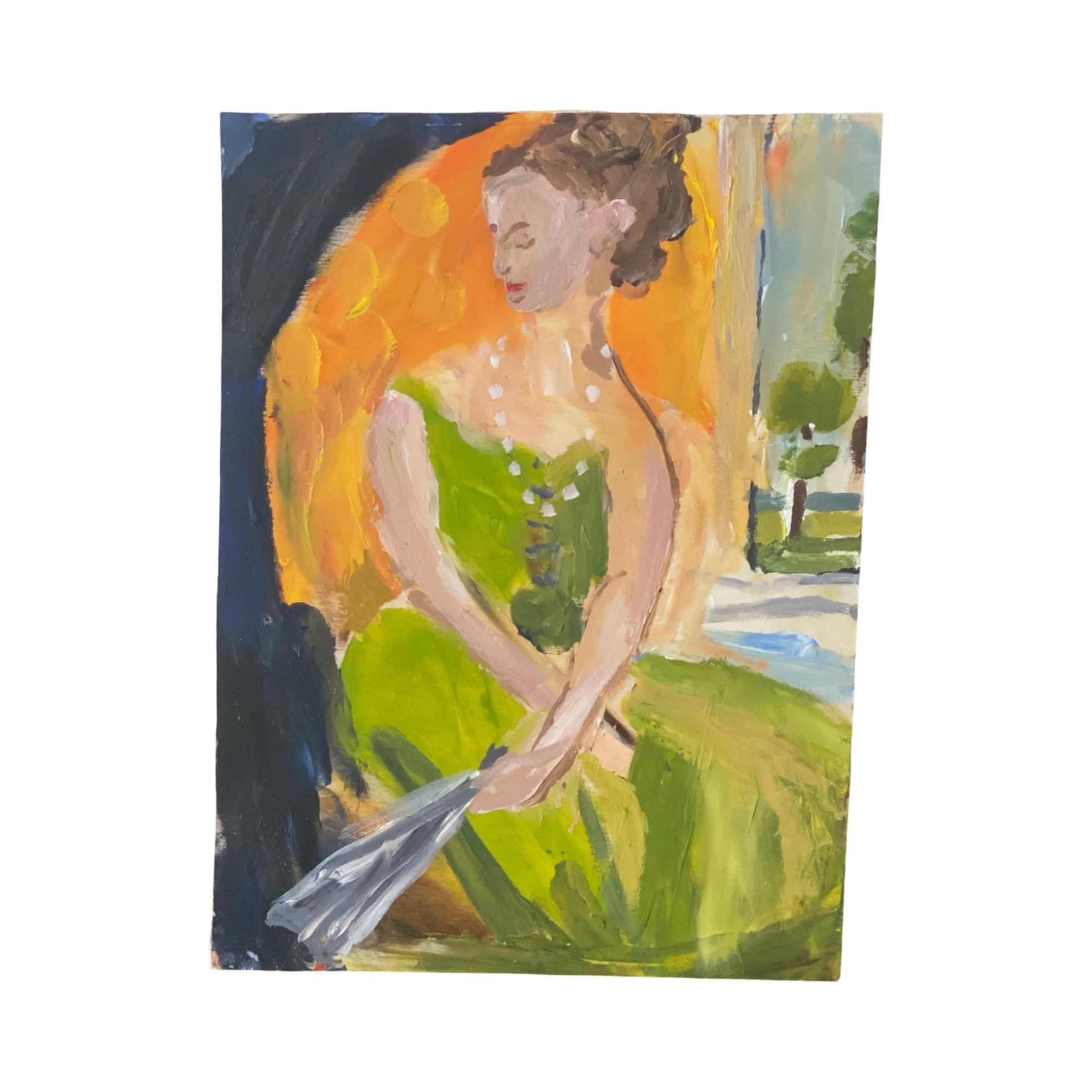 Dana Gibson Woman  Near Window with Bustle, Unframed