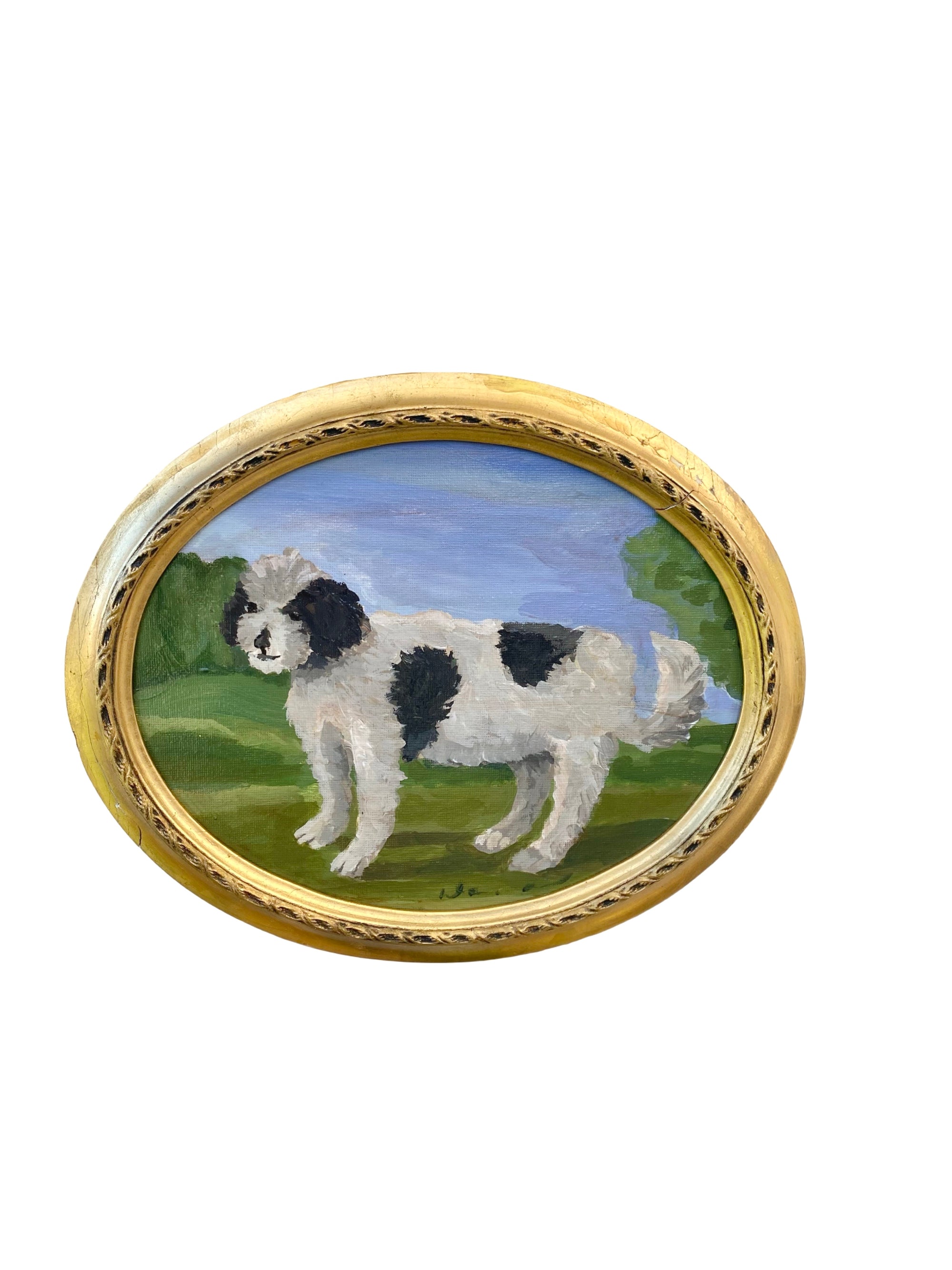 Dana Gibson Dog in Landscape