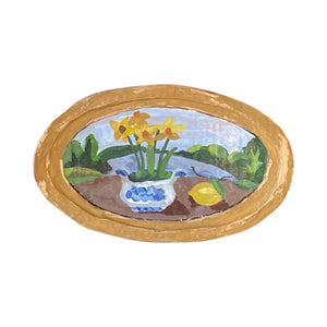 Dana Gibson Oval Jonquil Landscape