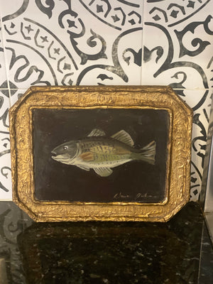Dana Gibson Hand Painted Rainbow Trout Platter