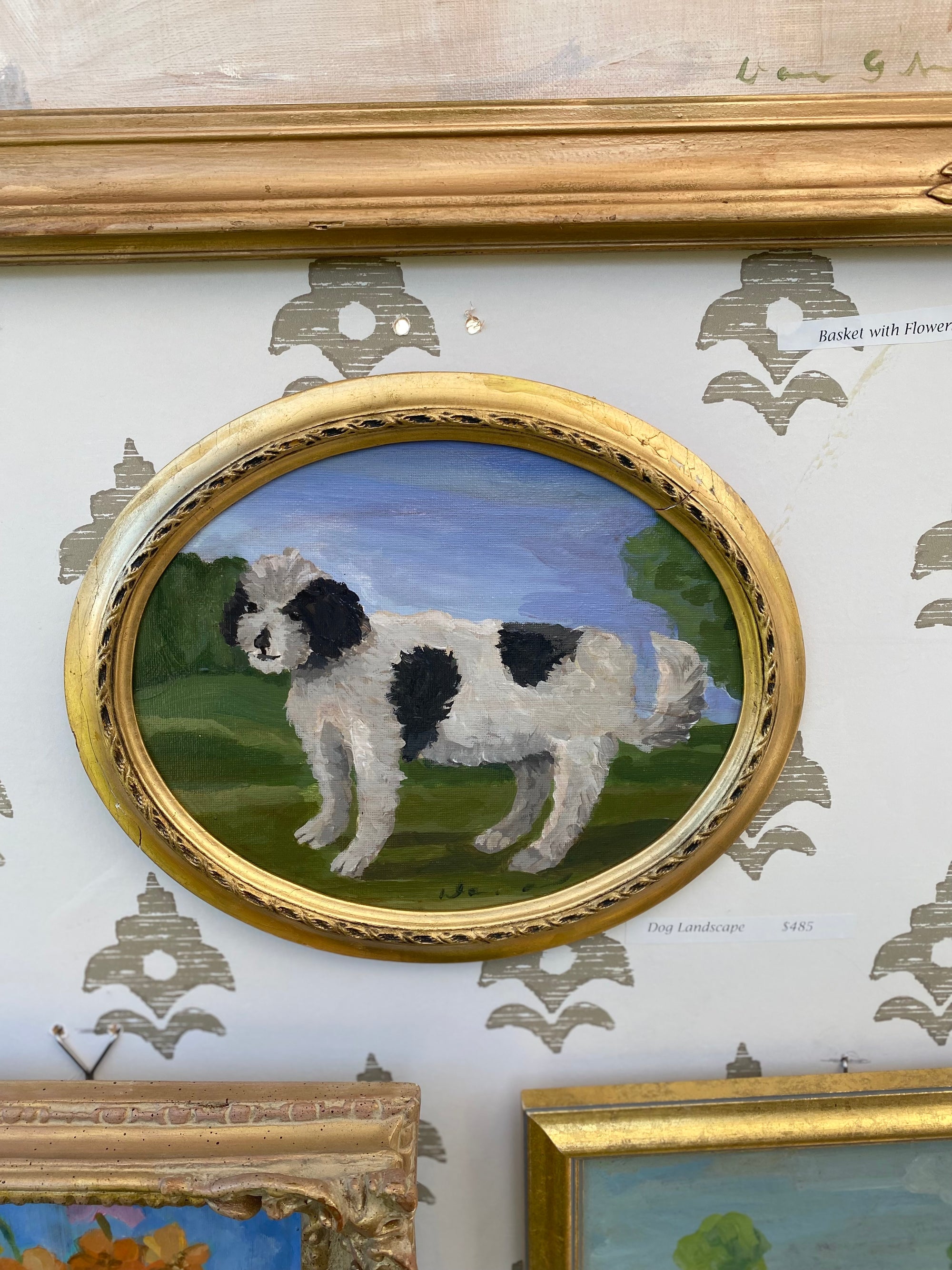Dana Gibson Dog in Landscape