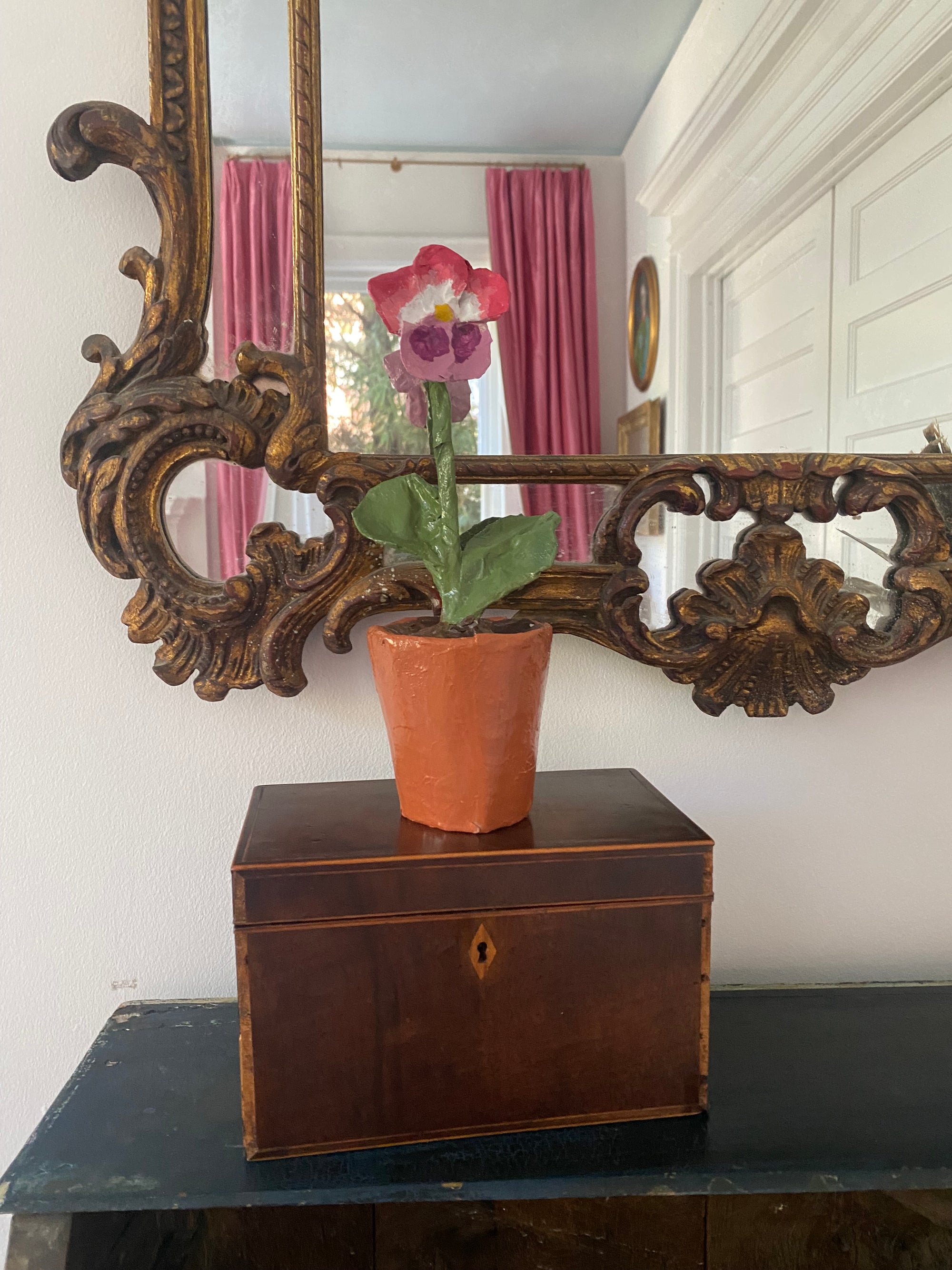 Dana Gibson Pink Pansy Pots