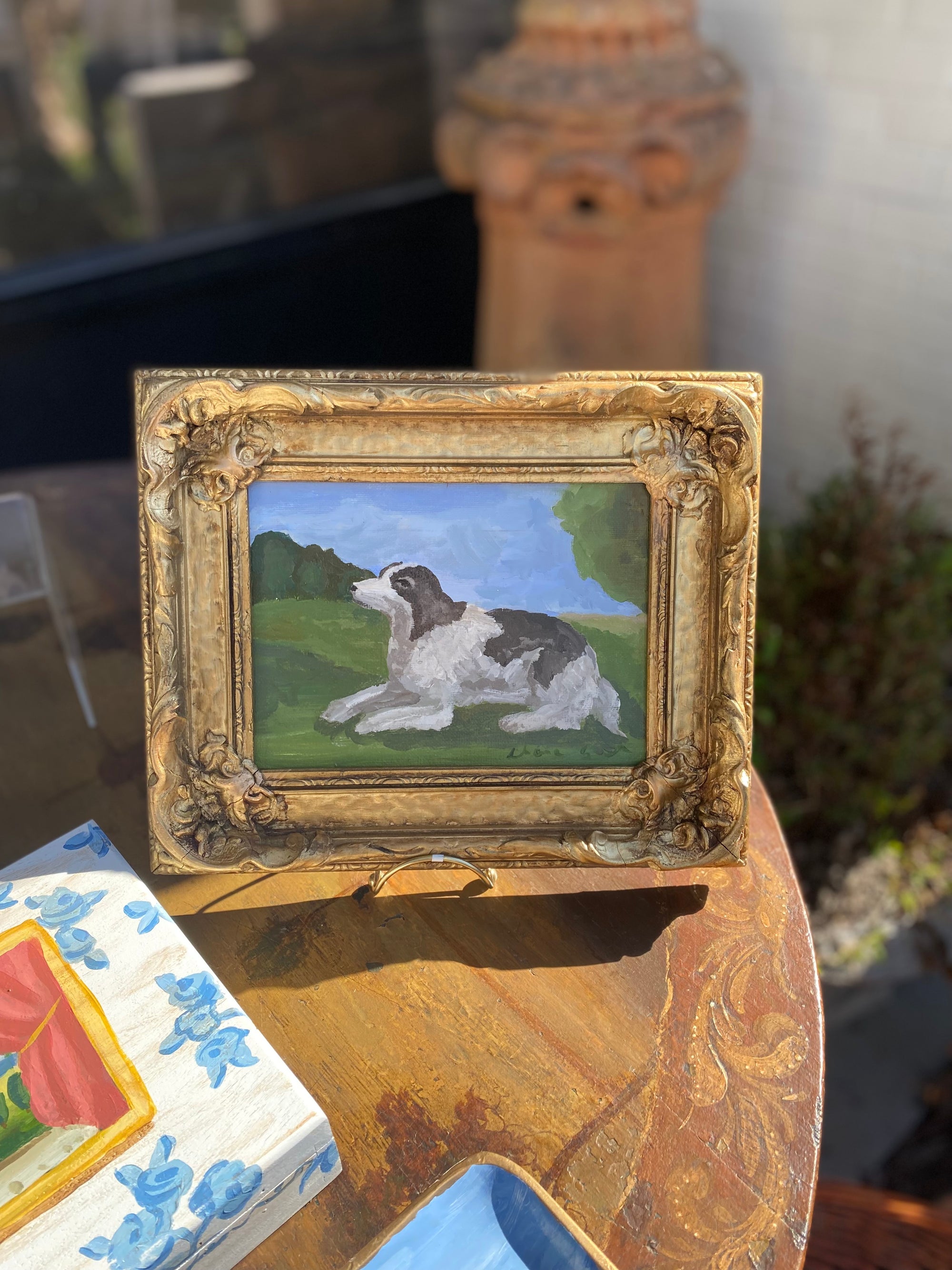 Dana Gibson Recling Dog