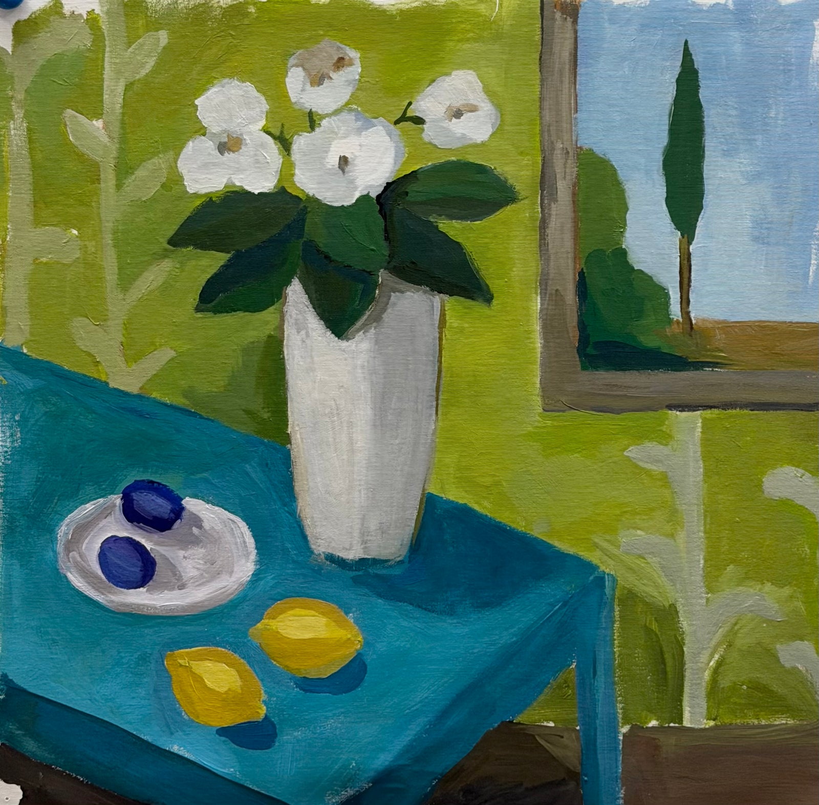 Dana Gibson Green Room with Vase