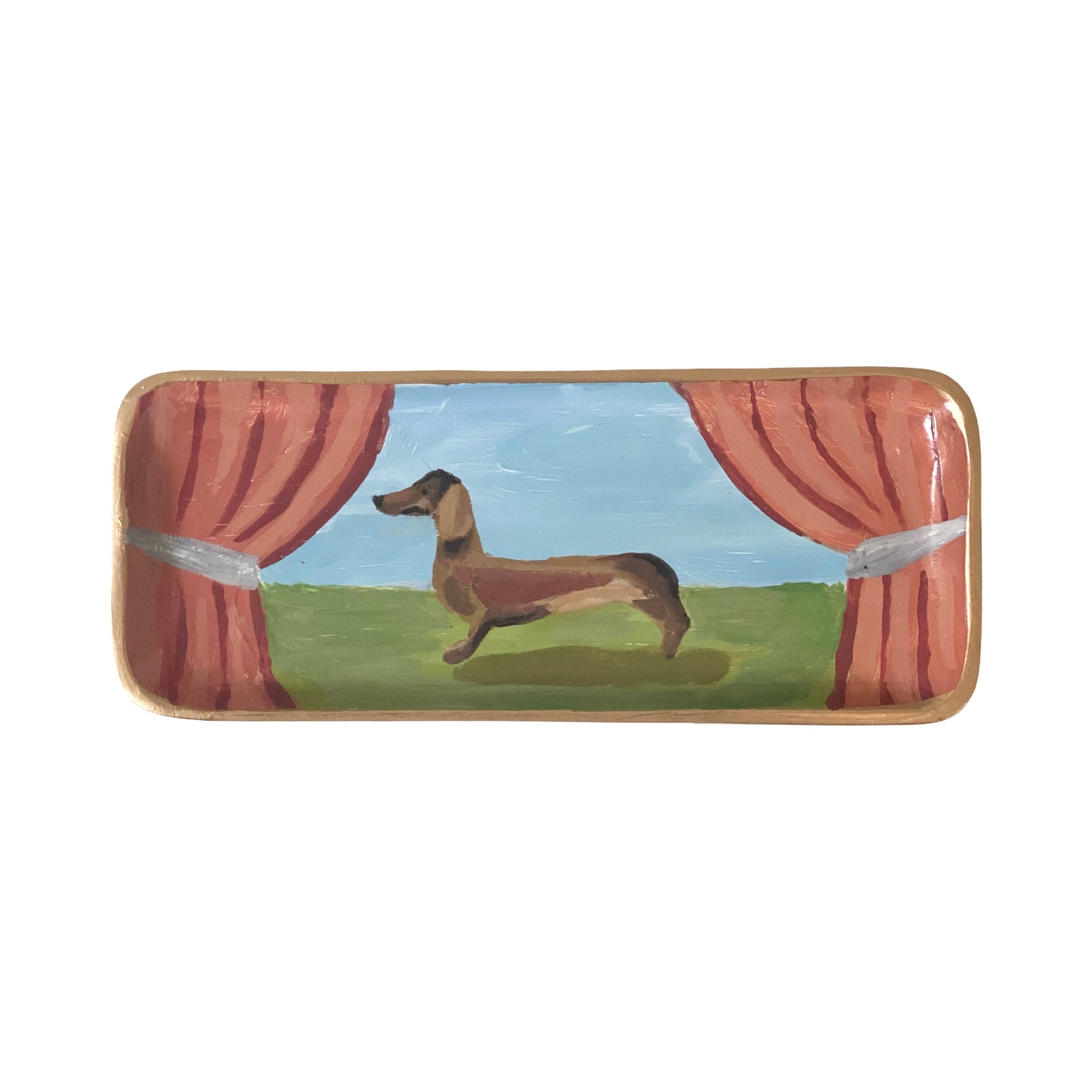 Dana Gibson Dachsund Tray