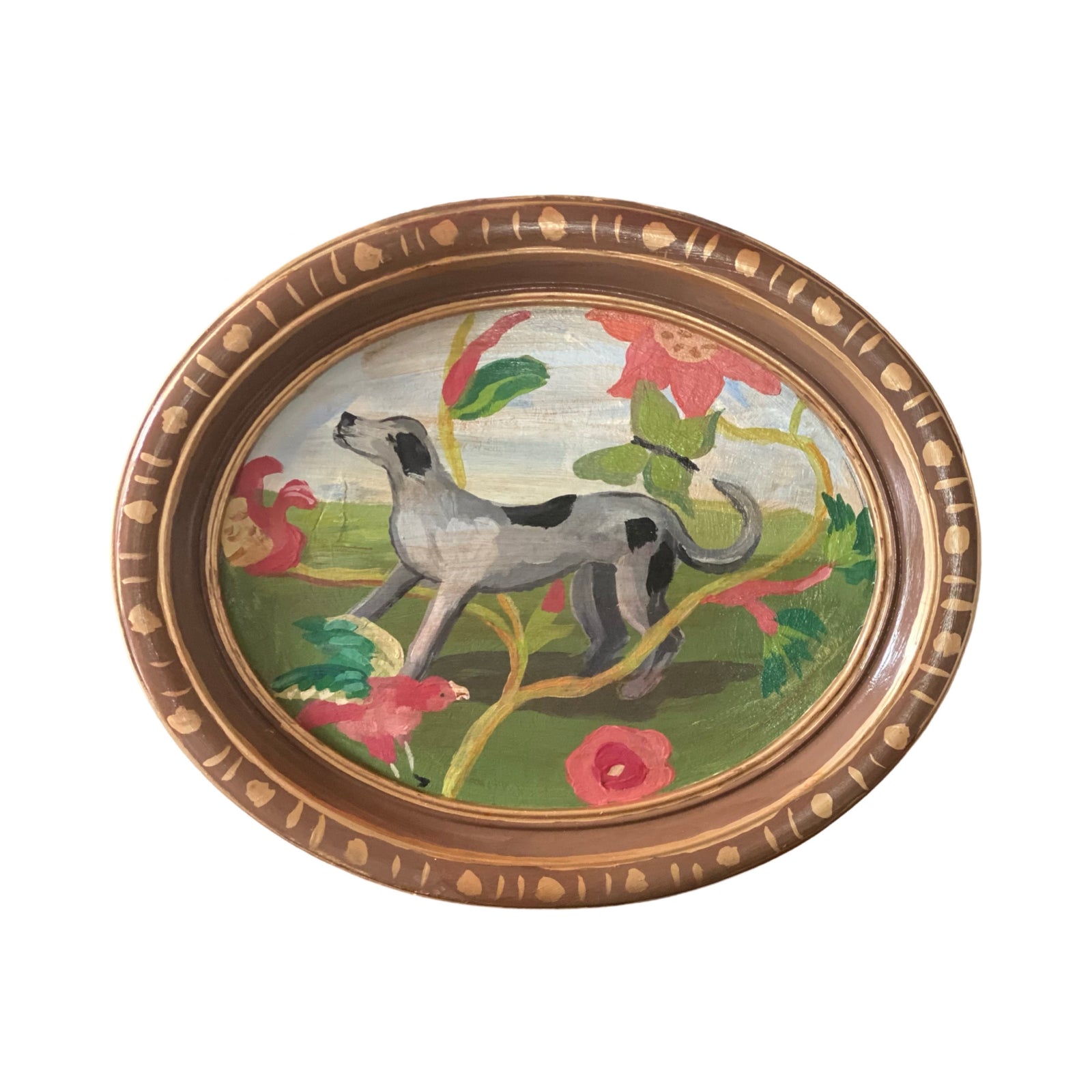 Dana Gibson Wandering Pup Painting