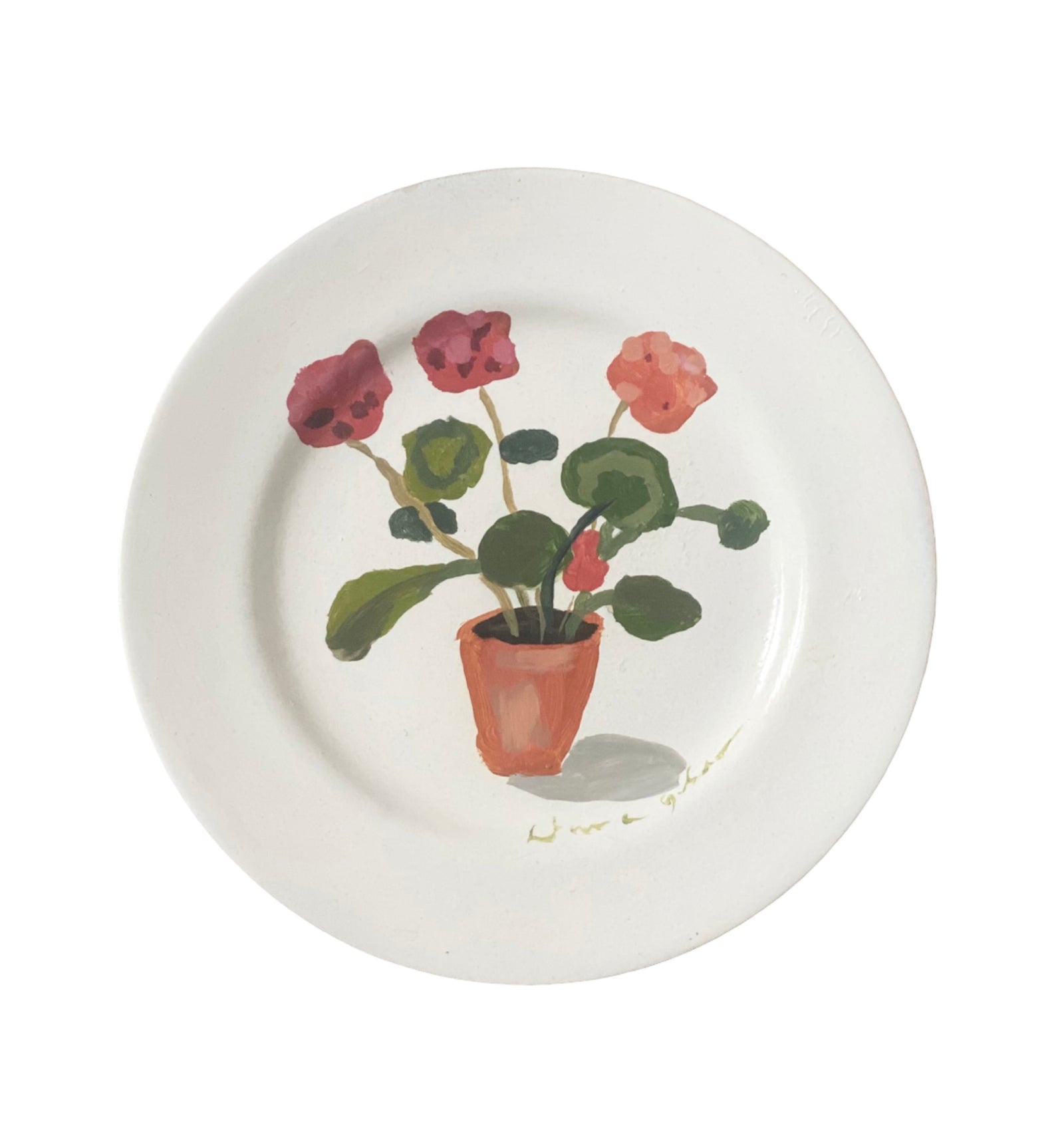 Dana Gibson Geranium Tidbit Plate