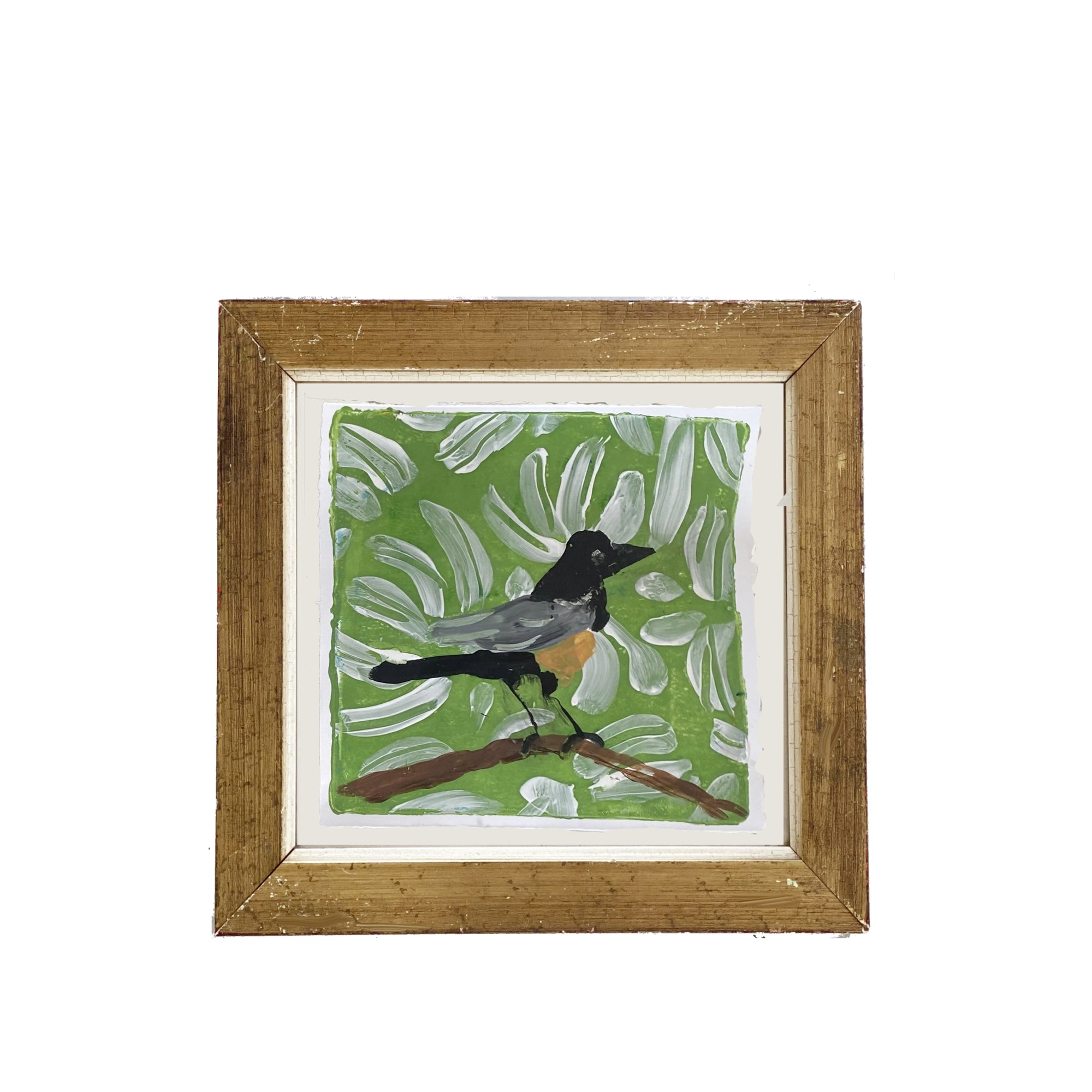 Dana Gibson Green Bullfinch, Framed