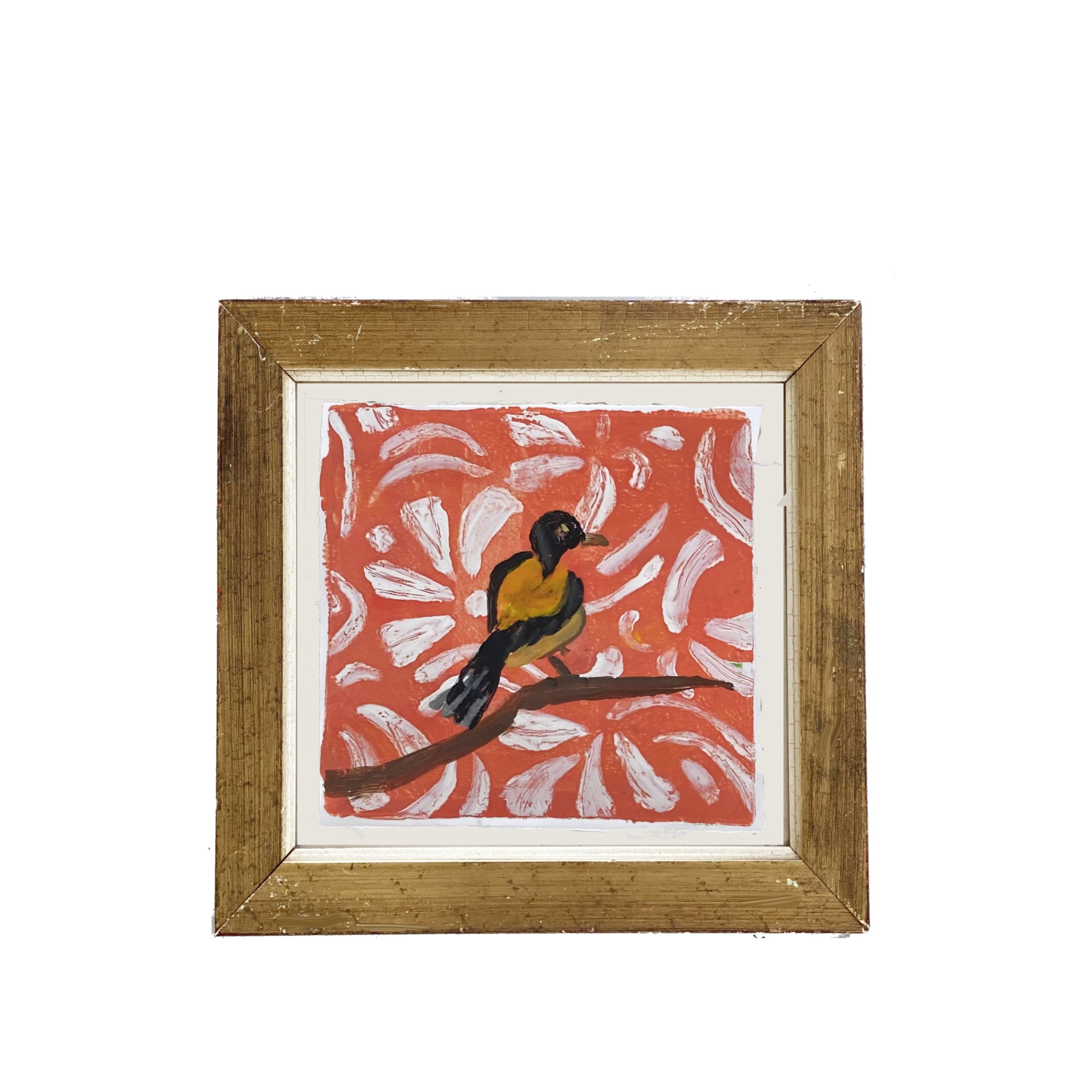 Dana Gibson Orange Bullfinch, Framed