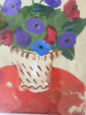 Dana Gibson Basket of Posies Monoprint