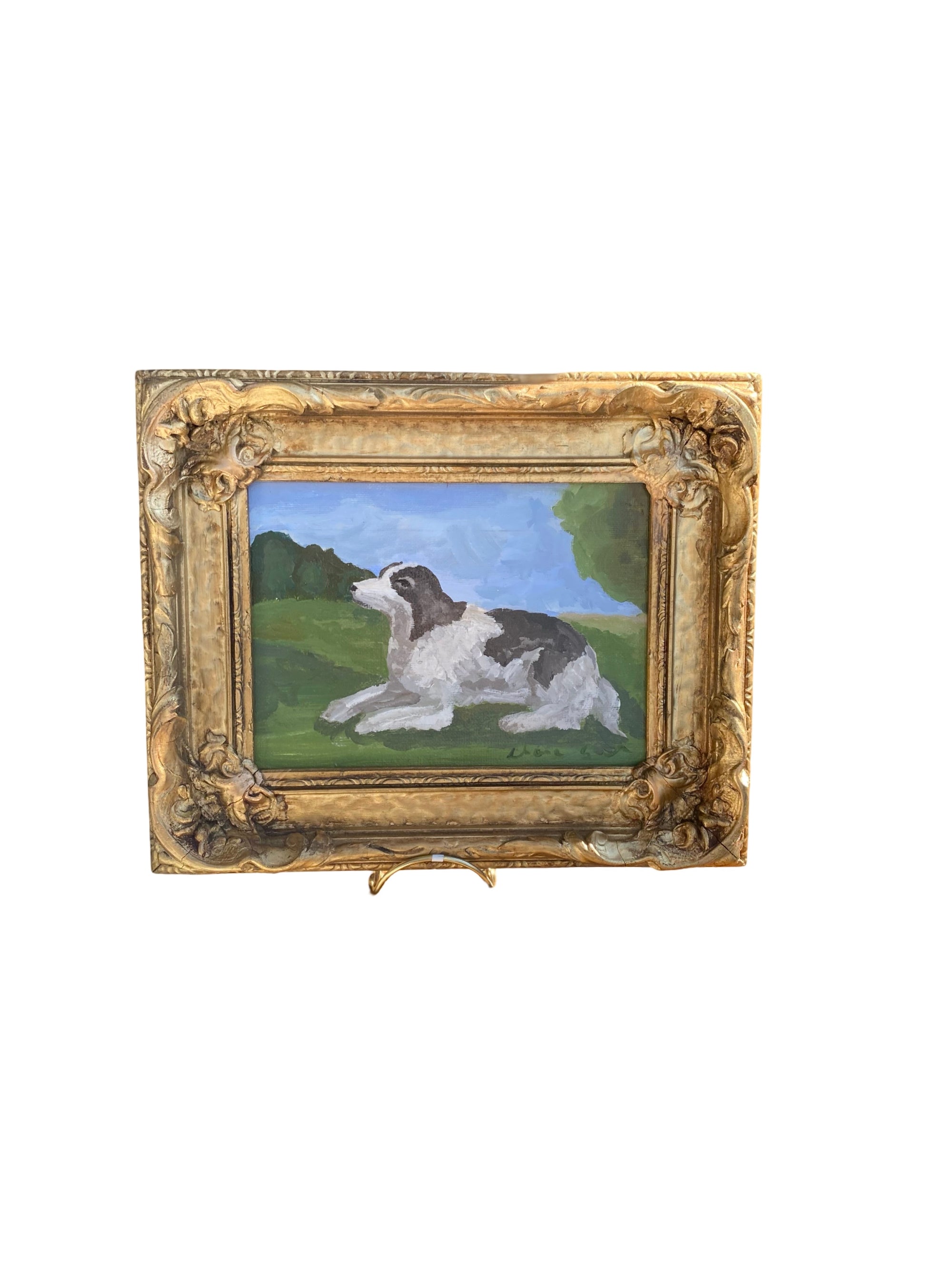 Dana Gibson Recling Dog