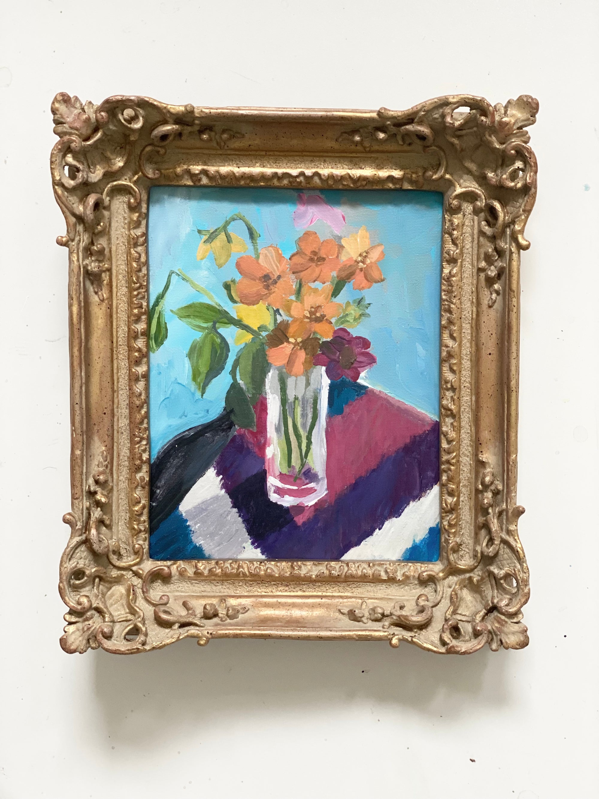 Dana Gibson Cosmos in Glass Vase
