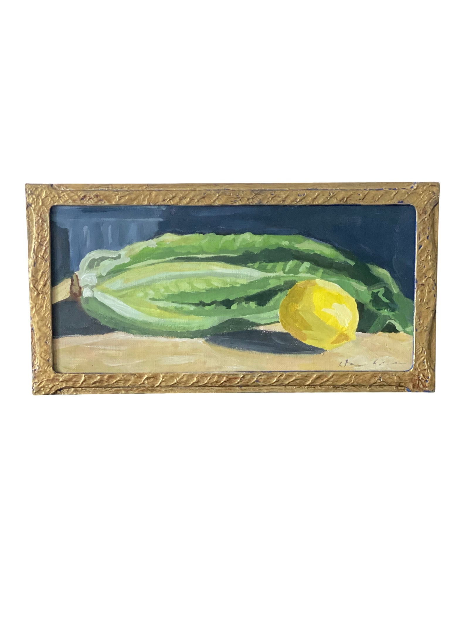 Dana Gibson Lettuce and Lemon Still Life