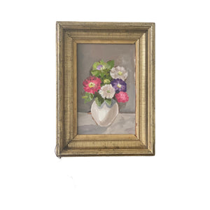 Dana Gibson Asters in White Vase