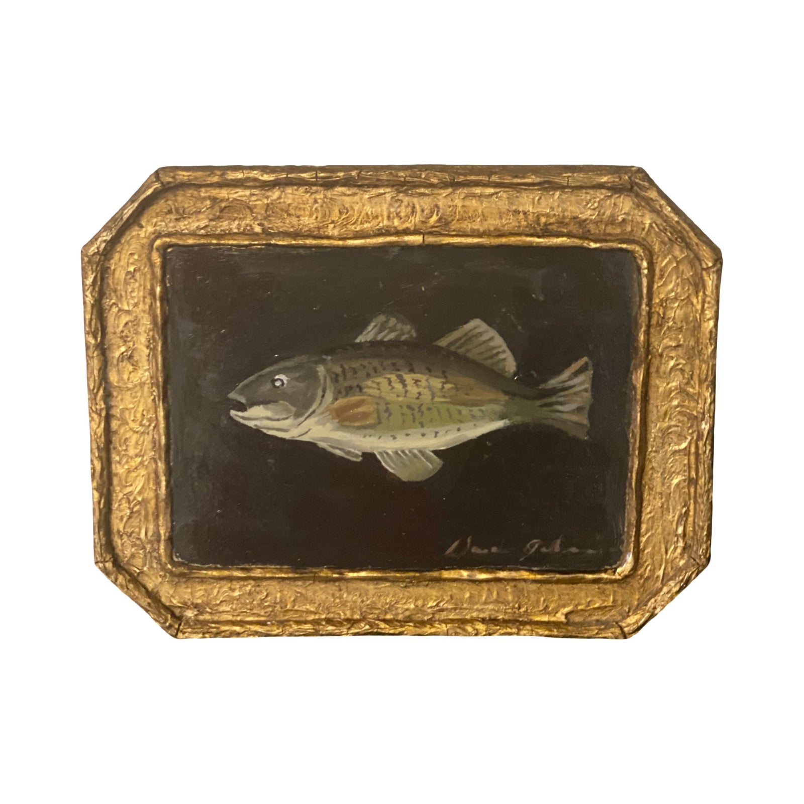 Dana Gibson Hand Painted Rainbow Trout Platter