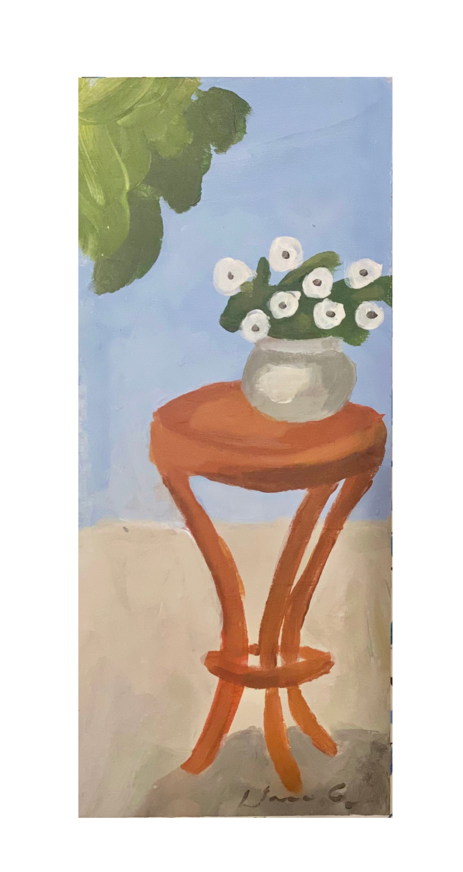 Dana Gibson Orange Table Small Painting