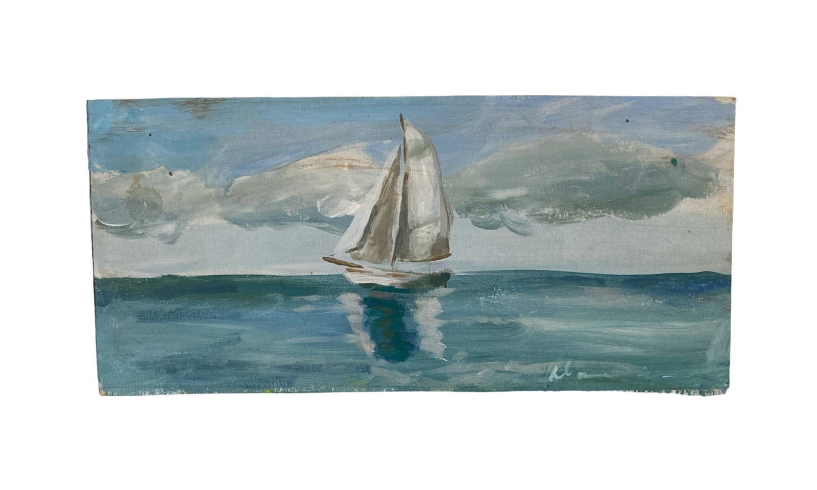 Dana Gibson Sailboat Near Horn Harbor