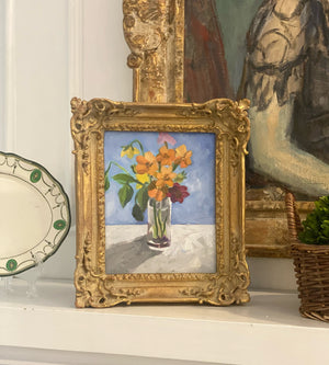 Dana Gibson Cosmos in Glass Vase