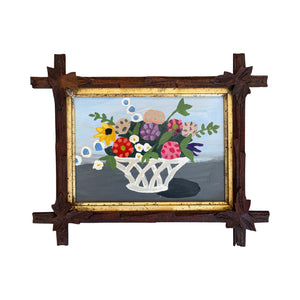 Dana Gibson Oval Basket, Framed