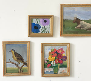 Dana Gibson Posh Flowers in Blue  and Purple