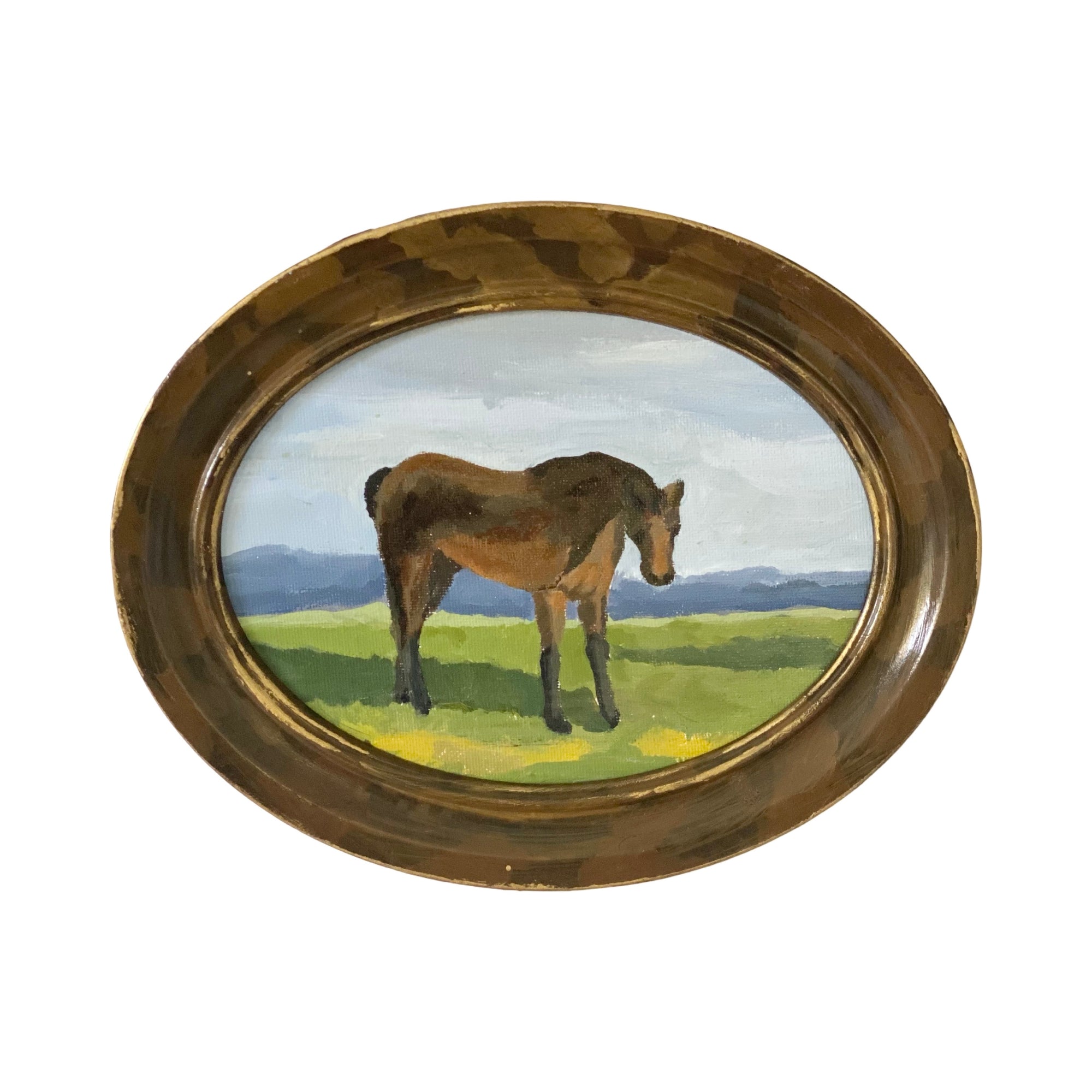 Dana Gibson Horse in Meadow