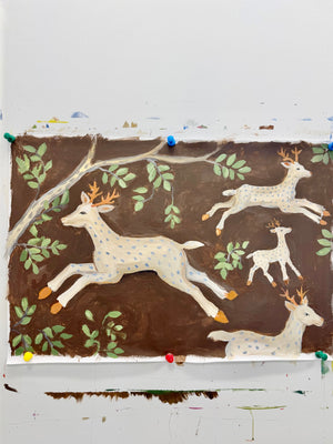 Dana Gibson Mad Hunt Original Painting, Unframed