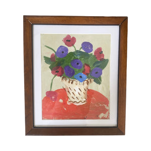 Dana Gibson Basket of Posies Monoprint