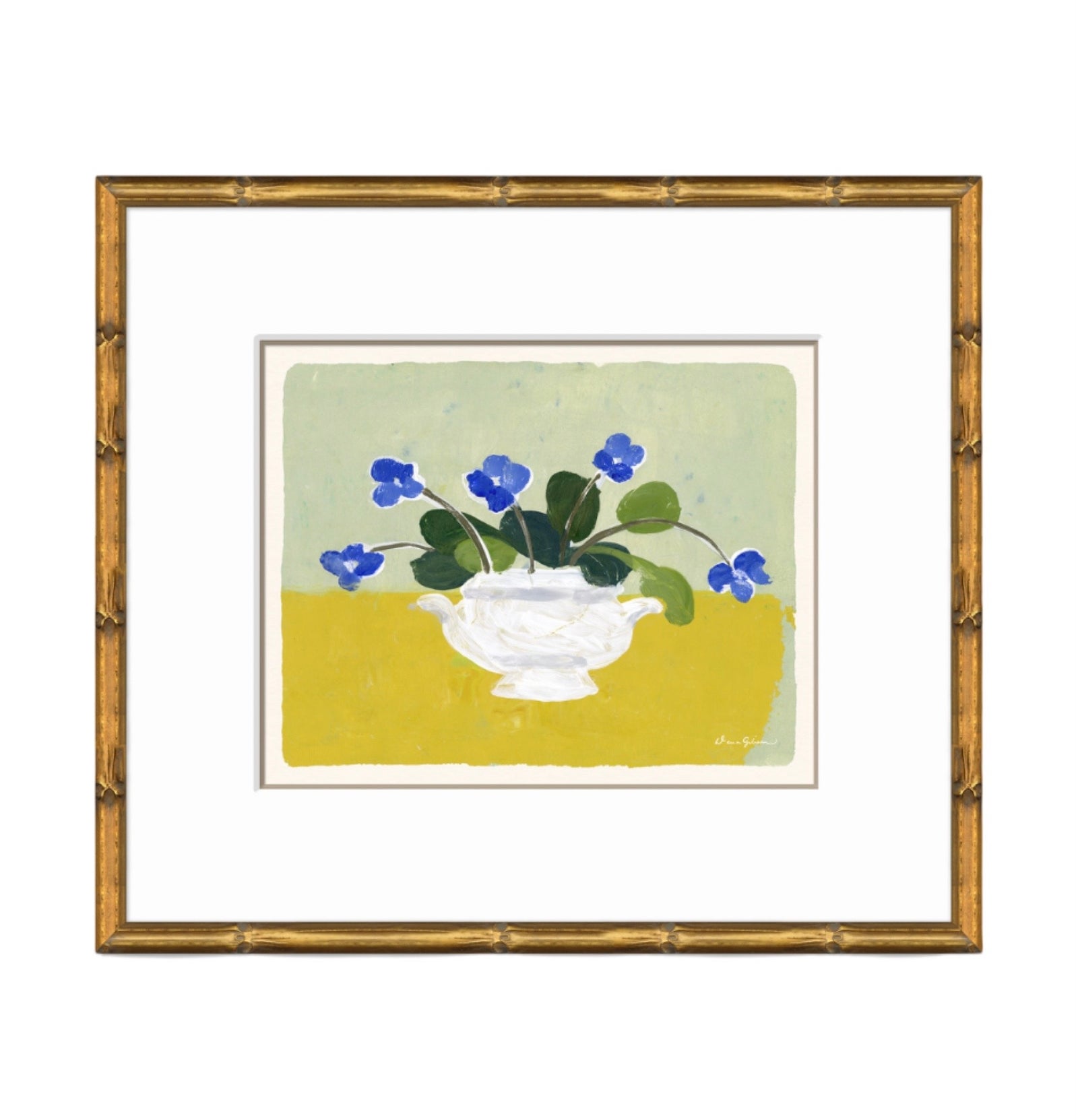 Dana Gibson Blue Pansies