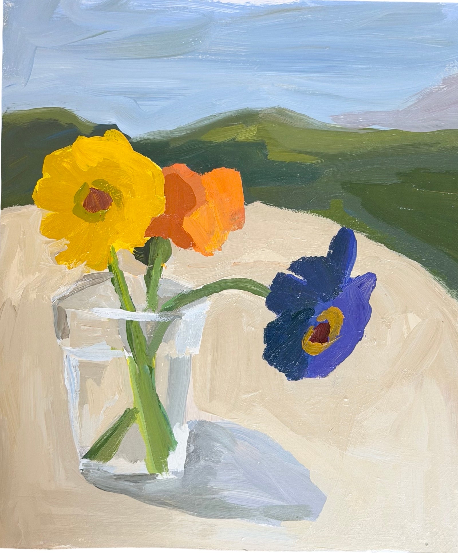 Dana Gibson Zinnia Study with Hills 3