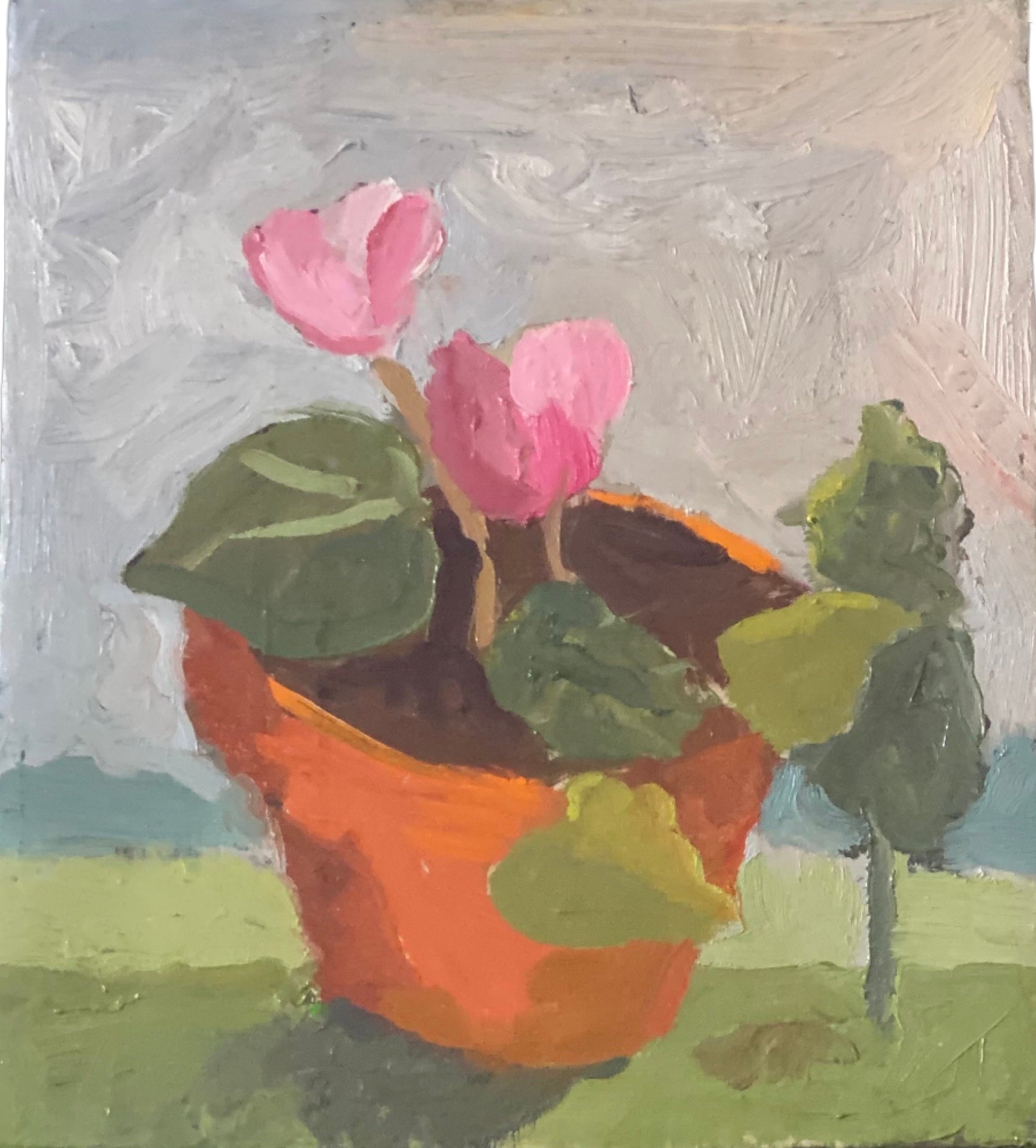 Dana Gibson  Cyclamen on Sill