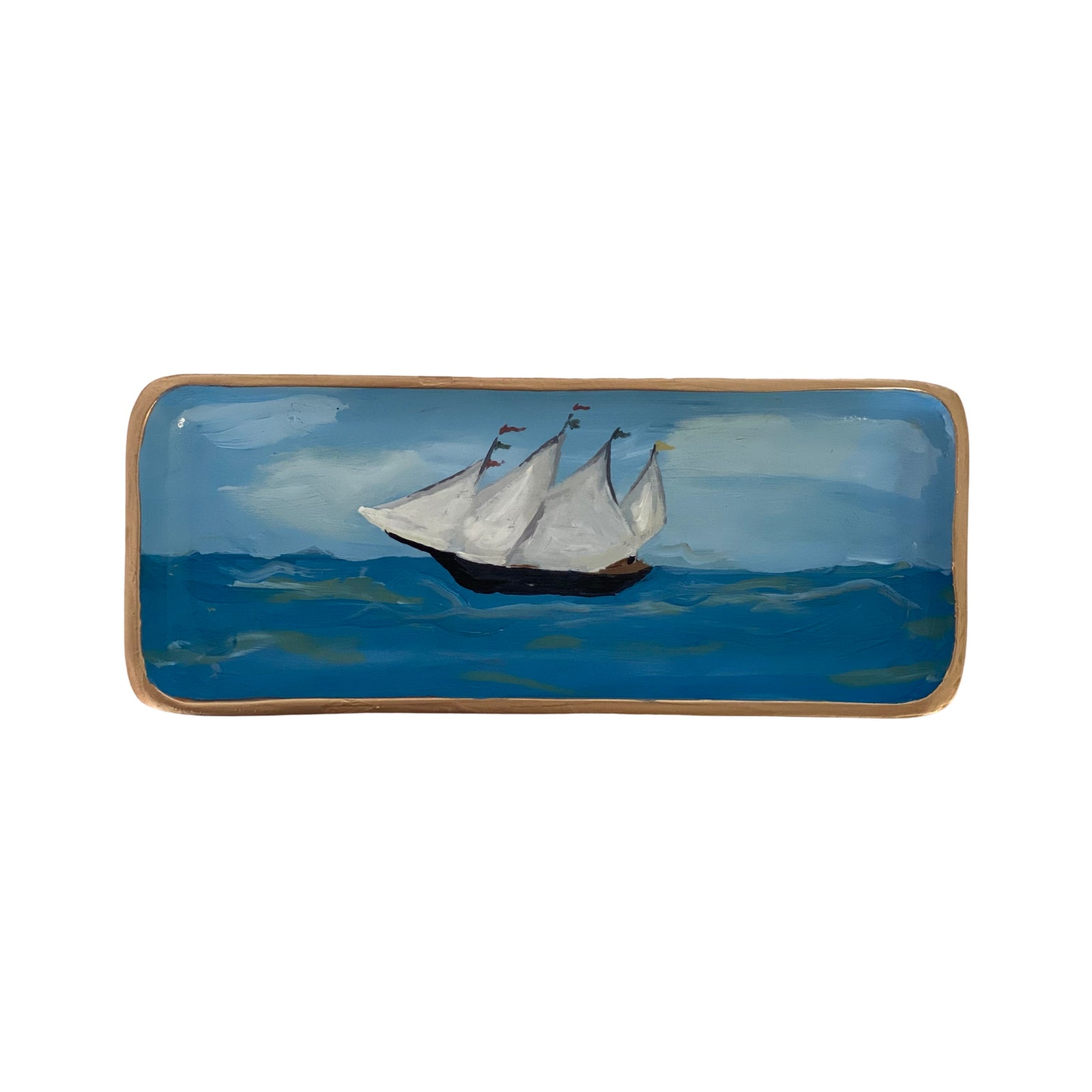 Dana Gibson Schooner Tray, Calm